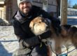Intern Victor and Alaskan Husky Mukluk