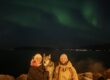 Alaskan Husky Kudu and his owners Johanna and Mat